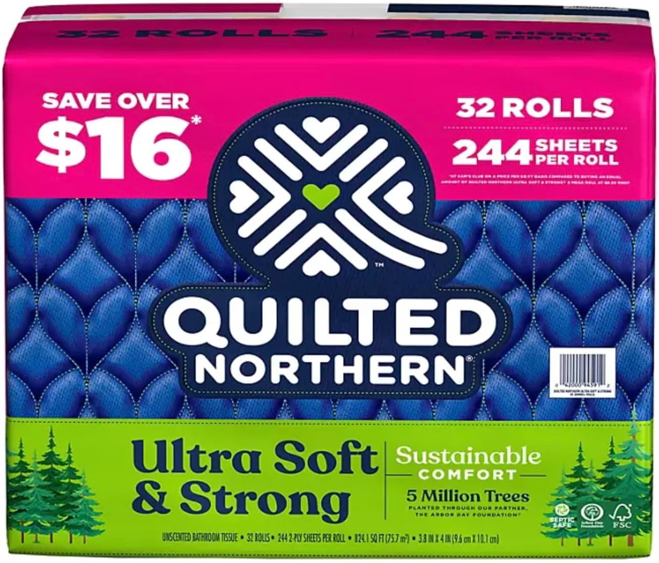 Northern Ultra Soft & Strong 2-Ply Toilet Paper, Septic Safe (244 sheets/roll, 32 rolls)