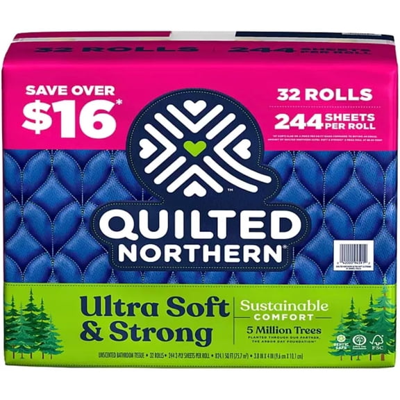 Northern Ultra Soft & Strong 2-Ply Toilet Paper, Septic Safe (244 sheets/roll, 32 rolls)