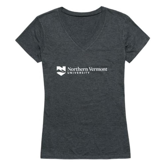 Northern Vermont University Badgers Women Institutional T-Shirt, Heather Charcoal - Medium