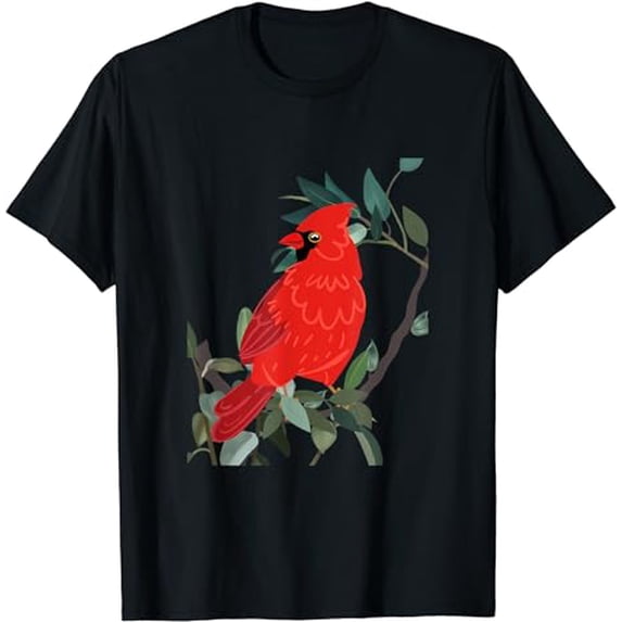 Northern cardinal, Red bird on tree branch T-Shirt