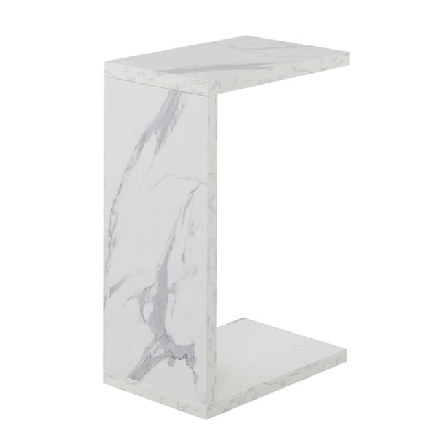 Northfield Admiral C End Table, Faux White Marble