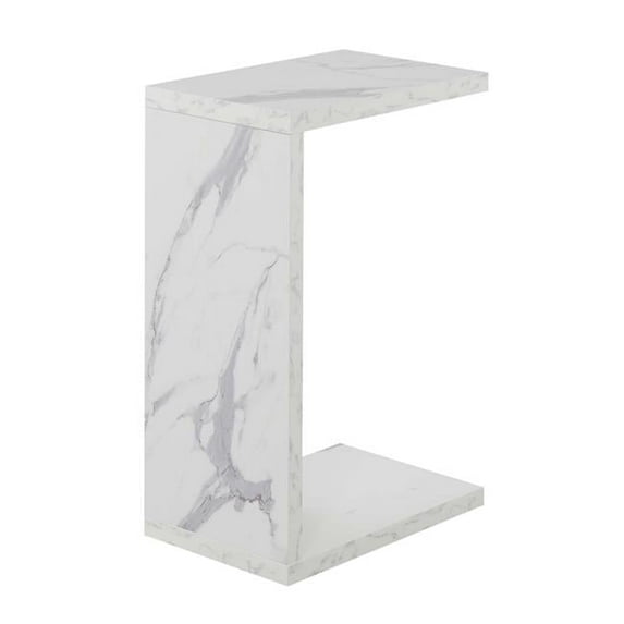 Northfield Admiral C End Table, Faux White Marble