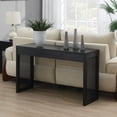 thumbnail image 1 of Northfield Weave Hall Console Table/Desk in Black Wood Finish, 1 of 6