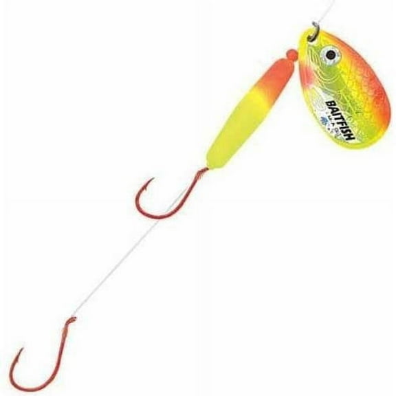 Northland Fishing Tackle BAITFISH FLOAT'N SPIN - 1/Card - 60" Snell-#4 Blade-#4 Hooks - Sunrise