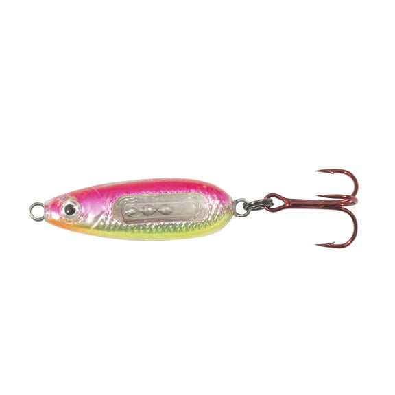 Northland Fishing Tackle Glass Buck-Shot Spoon, 1/8 oz, 1 Per Cd, Pink Silver