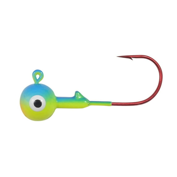 Northland Fishing Tackle Gum-Ball Jig for Panfish, Walleye, Bass, and Trout, Parrot, 1/16 Oz, 15/Card