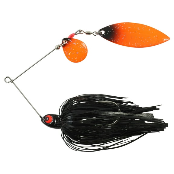Northland Fishing Tackle Reed Runner Tandem Spin - Premium Spinner Baits for Freshwater - Lures for Bass, Pike, and Musky, Blackbird, 3/8 Oz