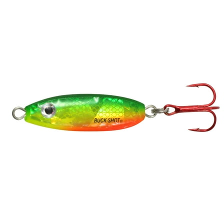 Northland Tackle Buck Shot Rattle Spoon, Freshwater, Super-Glo Firetiger
