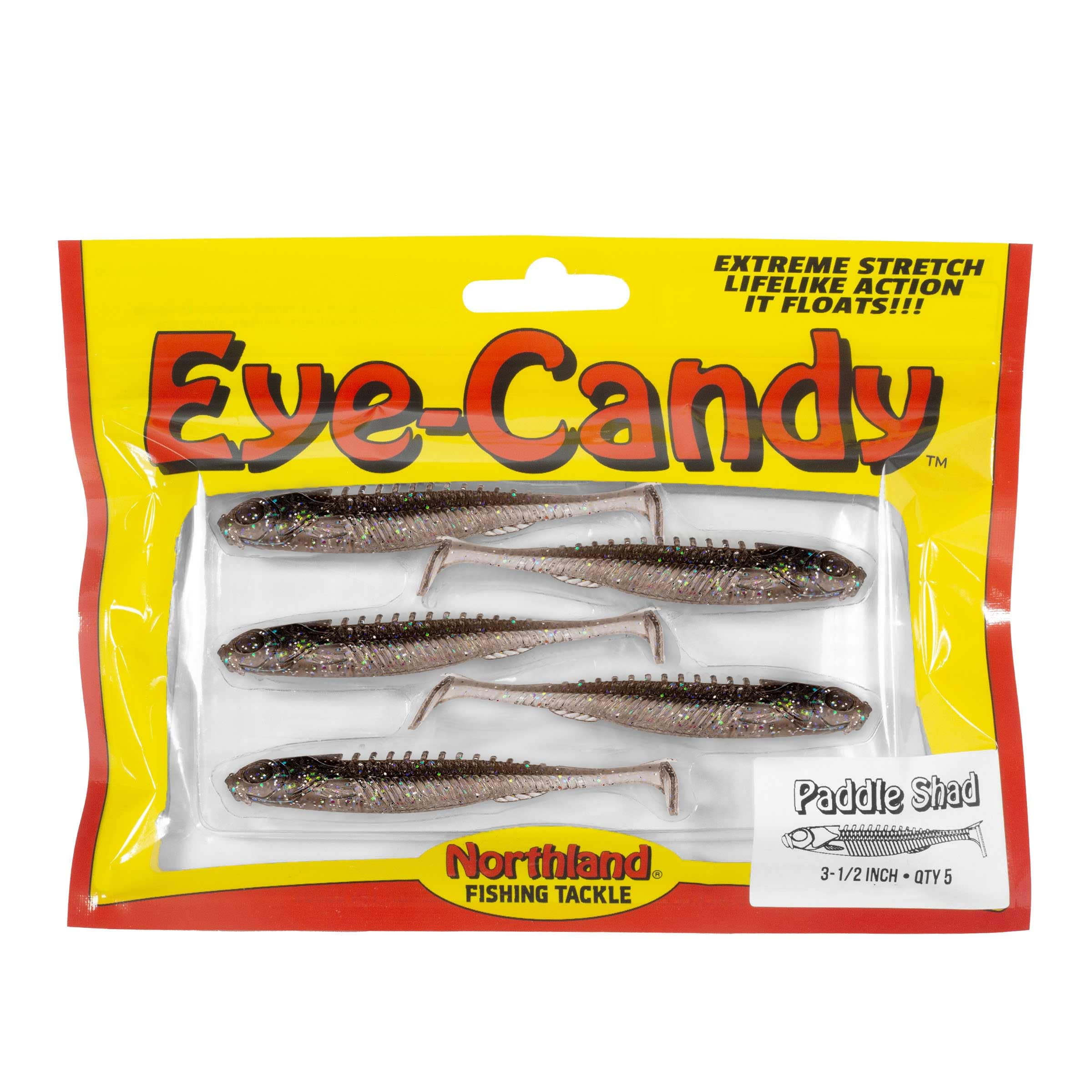 Northland Tackle Eye Candy Paddle Shad Floating 3.5" Soft Plastic