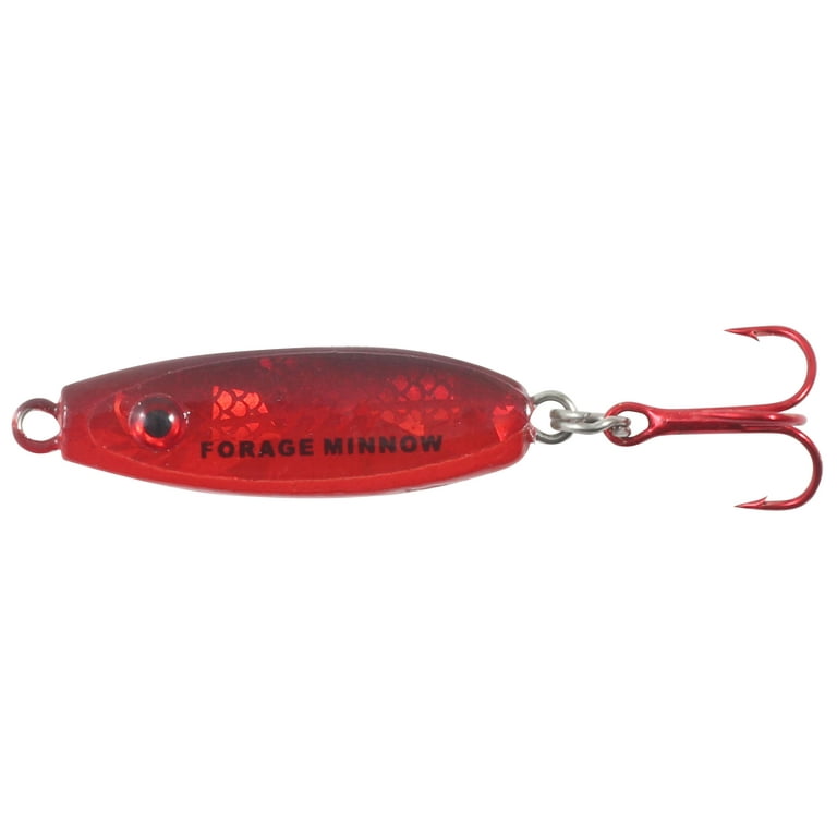 Northland Tackle Forage Minnow Spoon, Freshwater, Super-Glo Redfish 