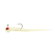 Northland Tackle Impulse Rigged Blood Worm, Jig and Tail, Freshwater, Glo White