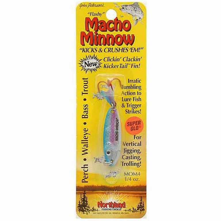 Northland Macho Minnow. 1/4 oz Super Glo Rainbow