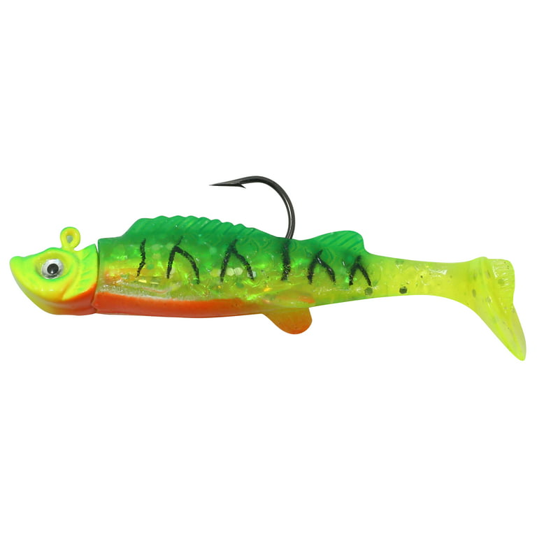 Northland Tackle Mimic Minnow Shad, Jig and Tail, Freshwater, Firetiger 