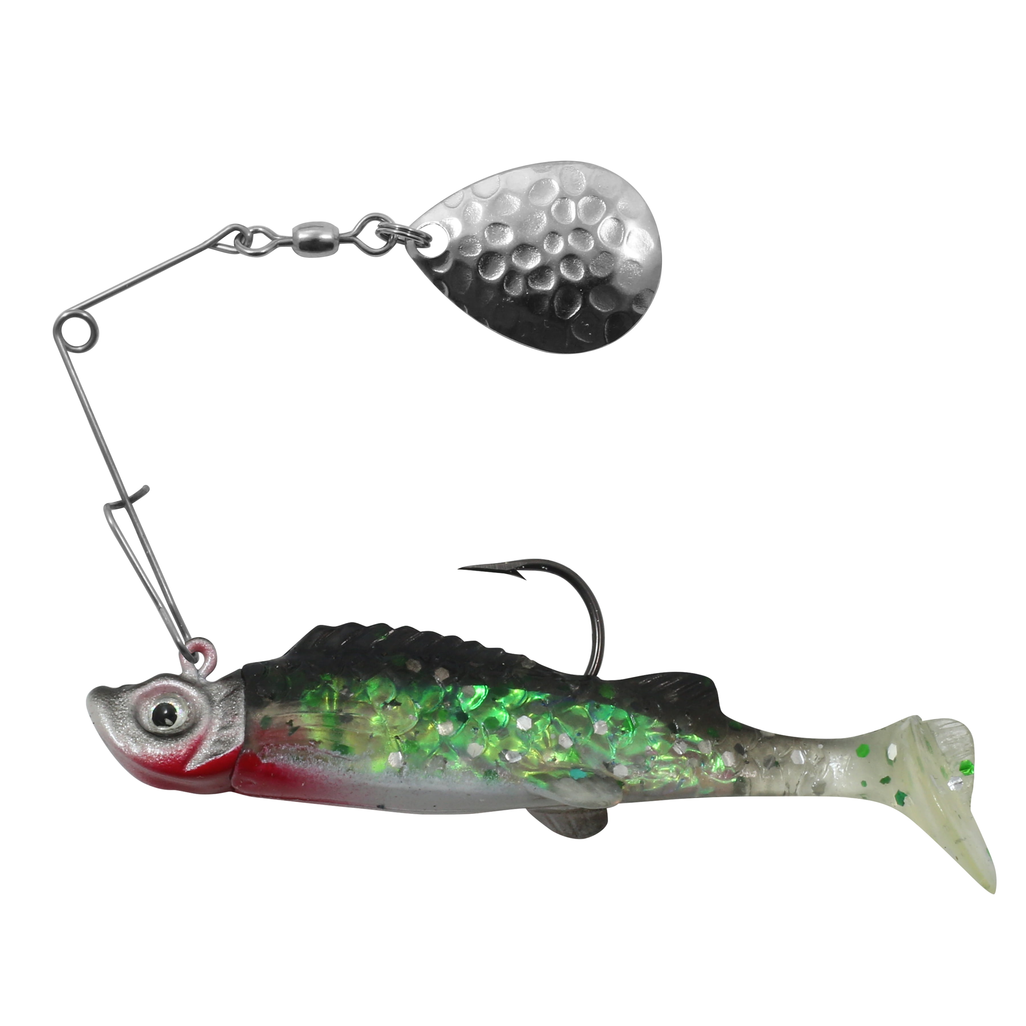 Northland Tackle Mimic Minnow Spin, Spinner Jig and Tail, Freshwater,  Silver Shiner 