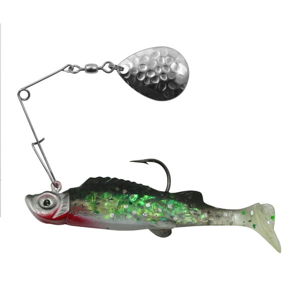 Northland Tackle Mimic Minnow Spin, Spinner Jig and Tail, Freshwater, Silver Shiner