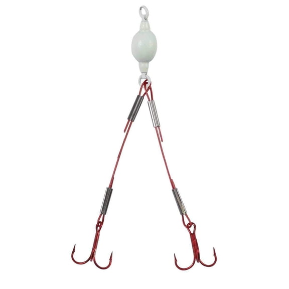 Northland Tackle PRMWR10-W Mini Predator Rig - Wire - Weighted Glo White 1/8 OZ
