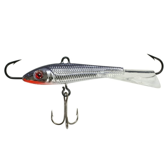 Northland Fishing Tackle Pitchin' Puppet Darting Premium Fishing Jig for Snap Jigging & Pitching Walleyes, 9/16 oz, Silver Shiner