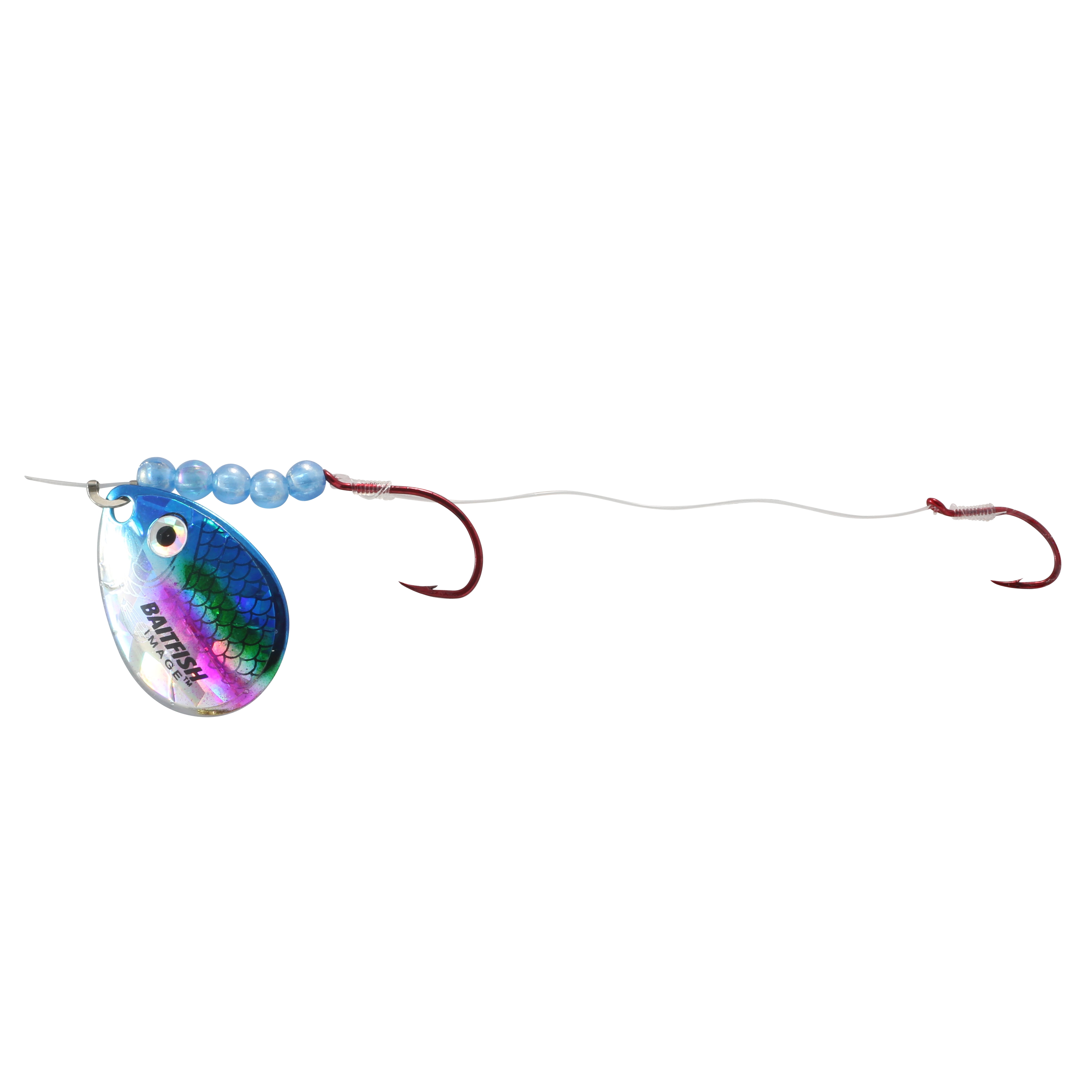 Northland Tackle RCH4-RB Rainbow 60 Snell Hook Baitfish Harness Rig 