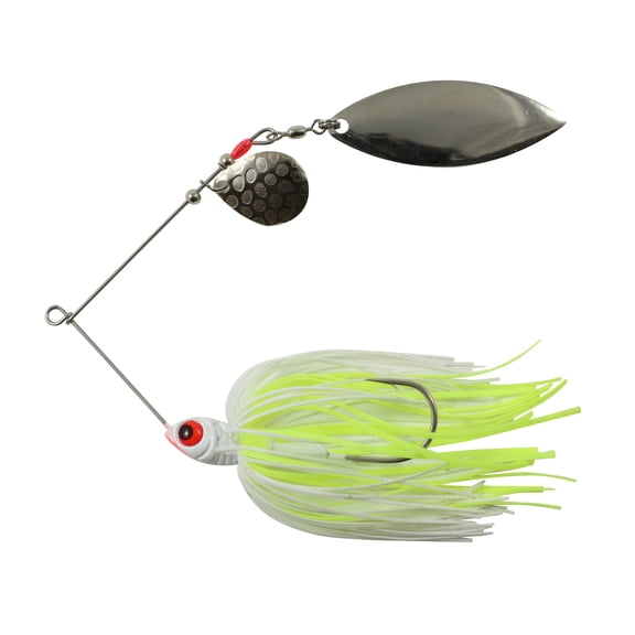 Northland Tackle Reed-Runner Tandum Spin, Spinnerbait, Freshwater, Whitetreuse