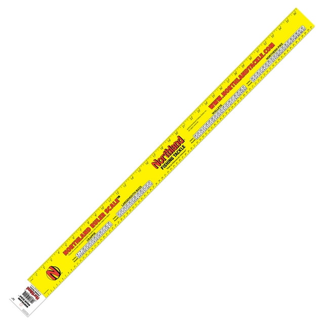 Northland Tackle Ruler Scale Sticker, Freshwater, Yellow, Measuring Device