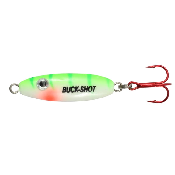 NORTHLAND UV BUCK-SHOT SPOON - GLO PERCH 1/4OZ