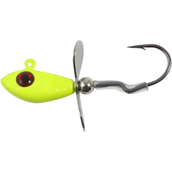 Northland Tackle Whistler Jig, Assorted Sizes and Colors, 3/8 Oz, Chartreuse