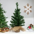 thumbnail image 1 of Northlight 1.5 FT Unlit Artificial Christmas Tree Mixed Green Pine in Burlap Base, 1 of 6