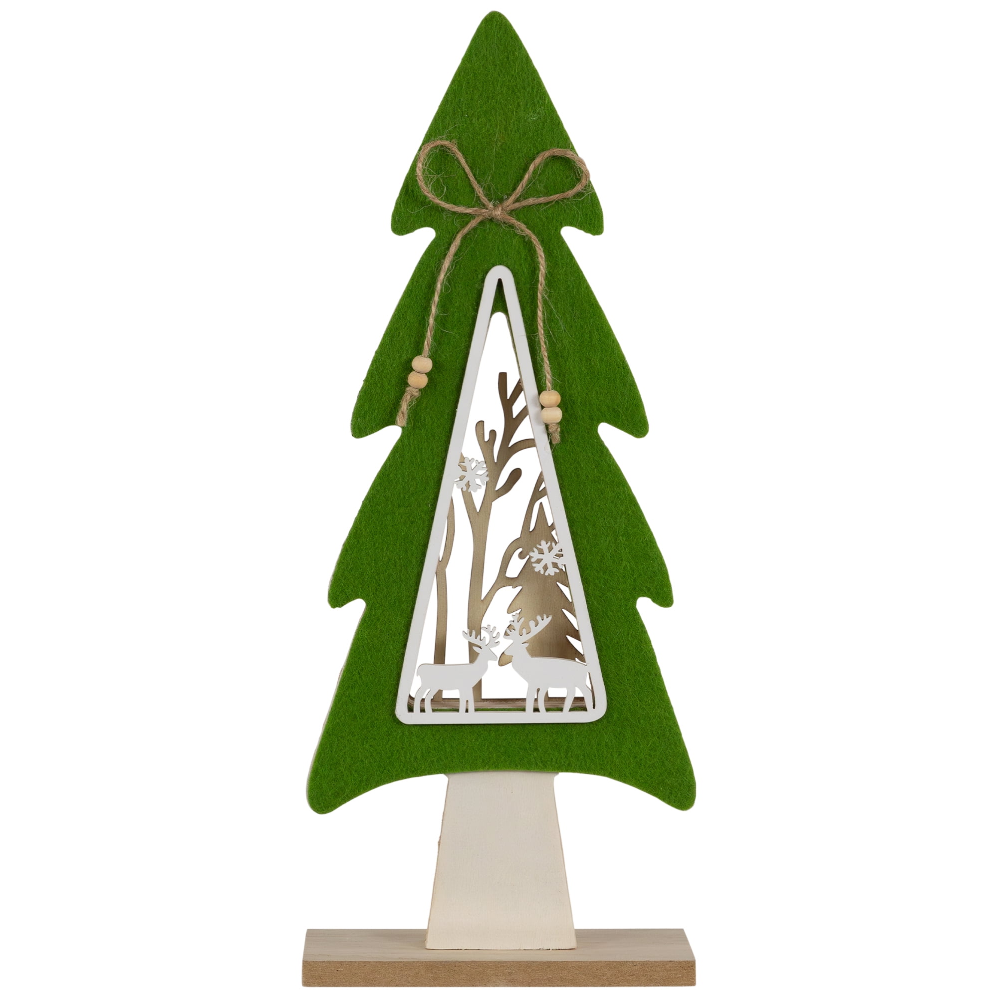 【日本製】 Christmas FT 1 Northlight Tree Scene Reindeer Woodland with 置物