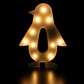 Northlight LED Lighted Penguin Marquee Wall Art - 10.25" - White