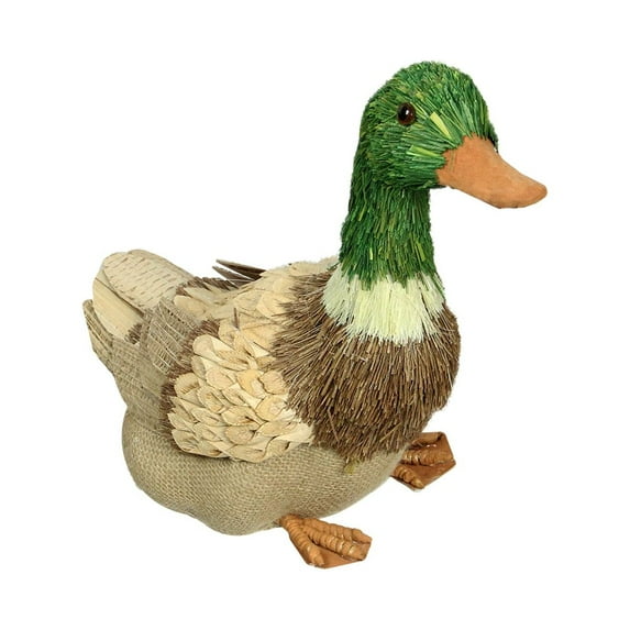 10.5" Tan, Brown and Green Decorative Sitting Duck Spring Table Top Figure
