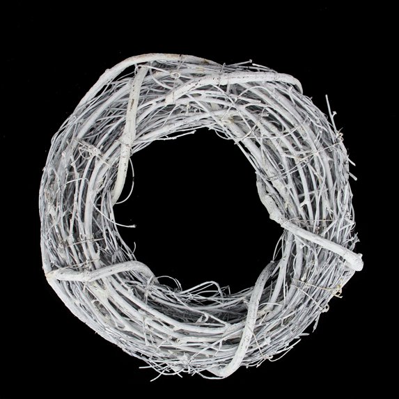 Northlight 10.5" Unlit White Twig Artificial Christmas Wreath