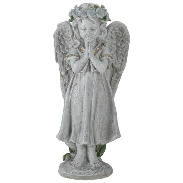 Northlight 10" Angel Standing in Prayer Outdoor Garden Statue