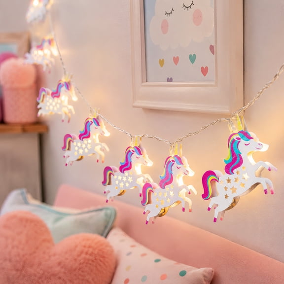 Northlight LED Unicorn Indoor Outdoor Patio Light Set - Multicolor - 3.25' Clear Wire - 10ct