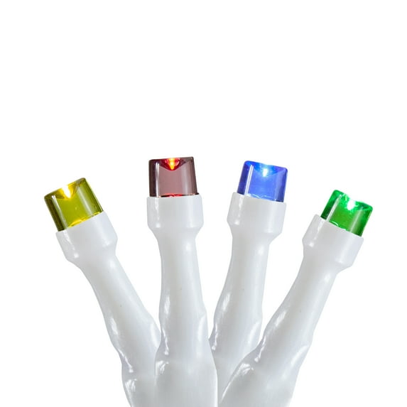 Northlight LED Wide Angle Christmas Lights - Multicolor - 3' White Wire - 10ct