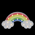 Northlight 10" Battery Operated LED Lighted Rainbow with Clouds Marquee