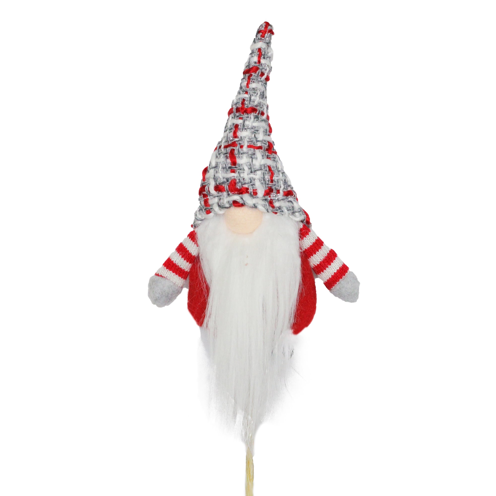Northlight 10” Christmas Santa Gnome Head with Gray and Red Hat on a ...