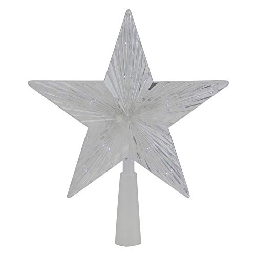 Northlight 10" Clear Crystal Star LED Lighted Christmas Tree Toppers