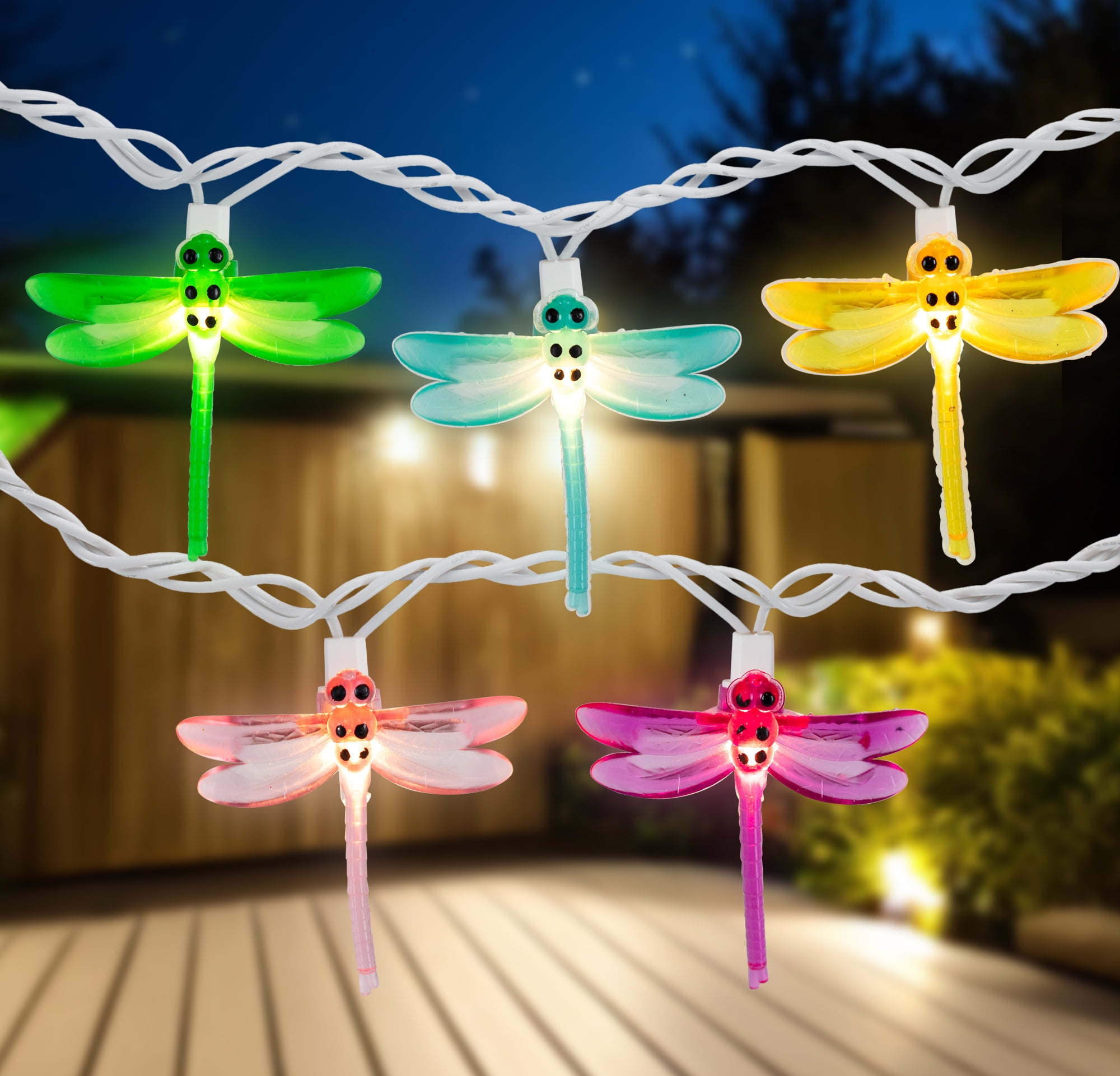Northlight 10-Count Dragonfly String Patio Lights for Backyard, Garden ...