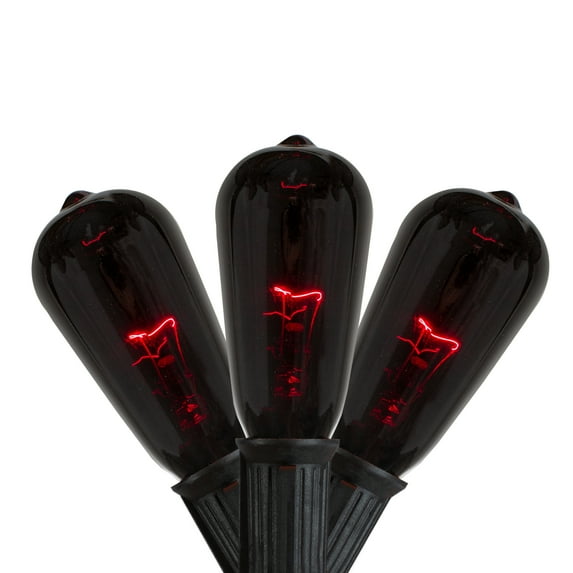 Northlight Edison E17 Halloween Light Set - 9' Black Wire - Purple Lights - 10ct
