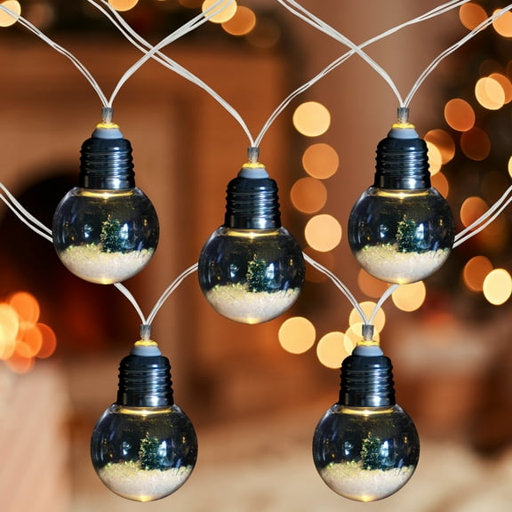 Northlight LED Christmas Trees in Bulbs Light Set - Warm White Lights  - 4.25' Clear Wire - 10ct