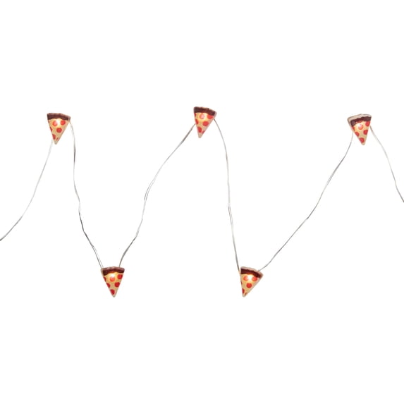 Northlight LED Pizza Fairy Lights - Warm White - 2.75' Silver Wire - 10ct