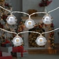Northlight LED Christmas Bells Fairy Lights - 5.5' - Clear Wire - Silver - 10ct