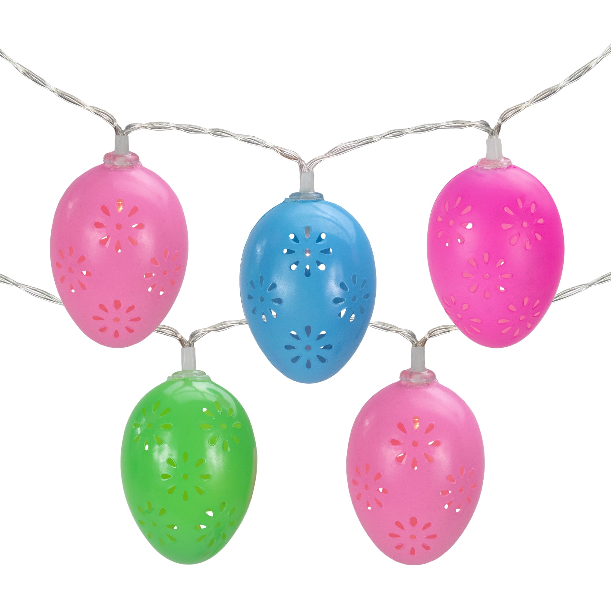 Northlight 10Count MultiColor Easter Egg LED String Lights, 4.5ft