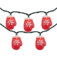 thumbnail image 1 of Northlight Snowflake Mitten Christmas Light Set - Clear - 7.5' Green Wire - 10ct, 1 of 7