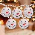 thumbnail image 1 of Northlight Snowman Paper Lantern Christmas Lights - Clear - 8.5' White Wire - 10ct, 1 of 7