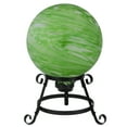 thumbnail image 1 of Northlight 10" Green and White Swirls Outdoor Garden Gazing Ball, 1 of 3