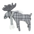 thumbnail image 1 of Northlight Checkered Moose with Striped Scarf Christmas Figure - 10" - Gray, 1 of 5