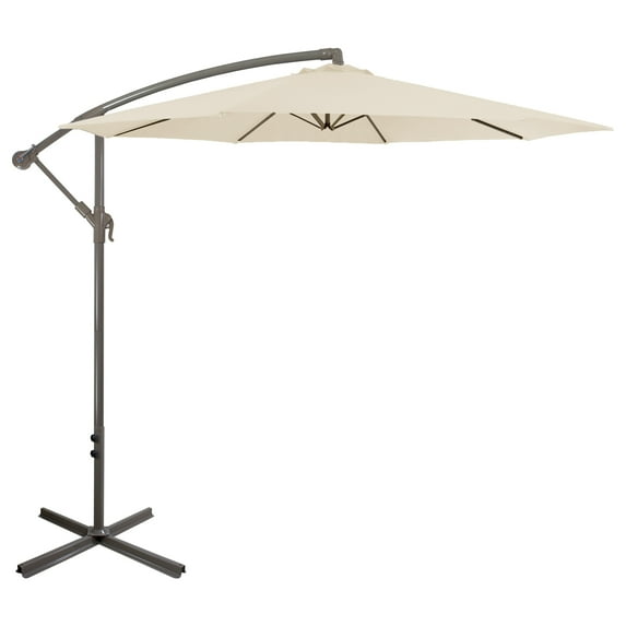 Northlight 10' Outdoor Patio Off-Set Umbrella with Crank and Tilt - Beige
