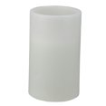 thumbnail image 1 of Northlight 10" Prelit LED Battery Operated Flameless 3-Wick Flickering Pillar Candle - White, 1 of 3