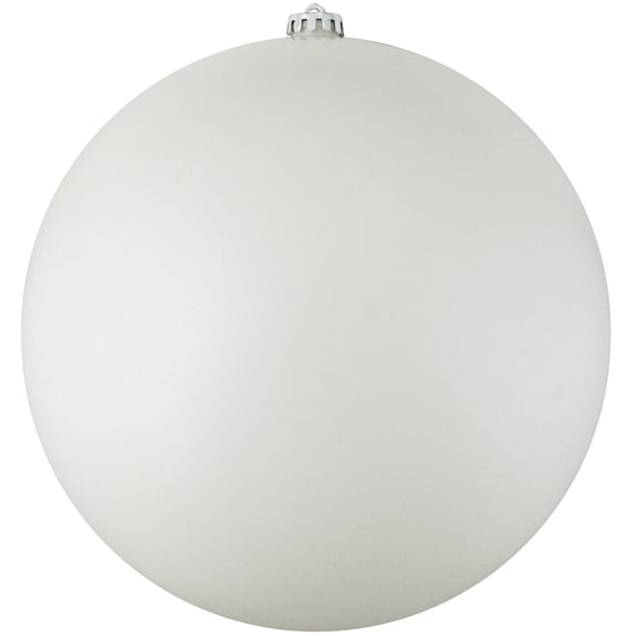 Matte Winter White Shatterproof Commercial Christmas Ball Ornament 10" (200mm)
